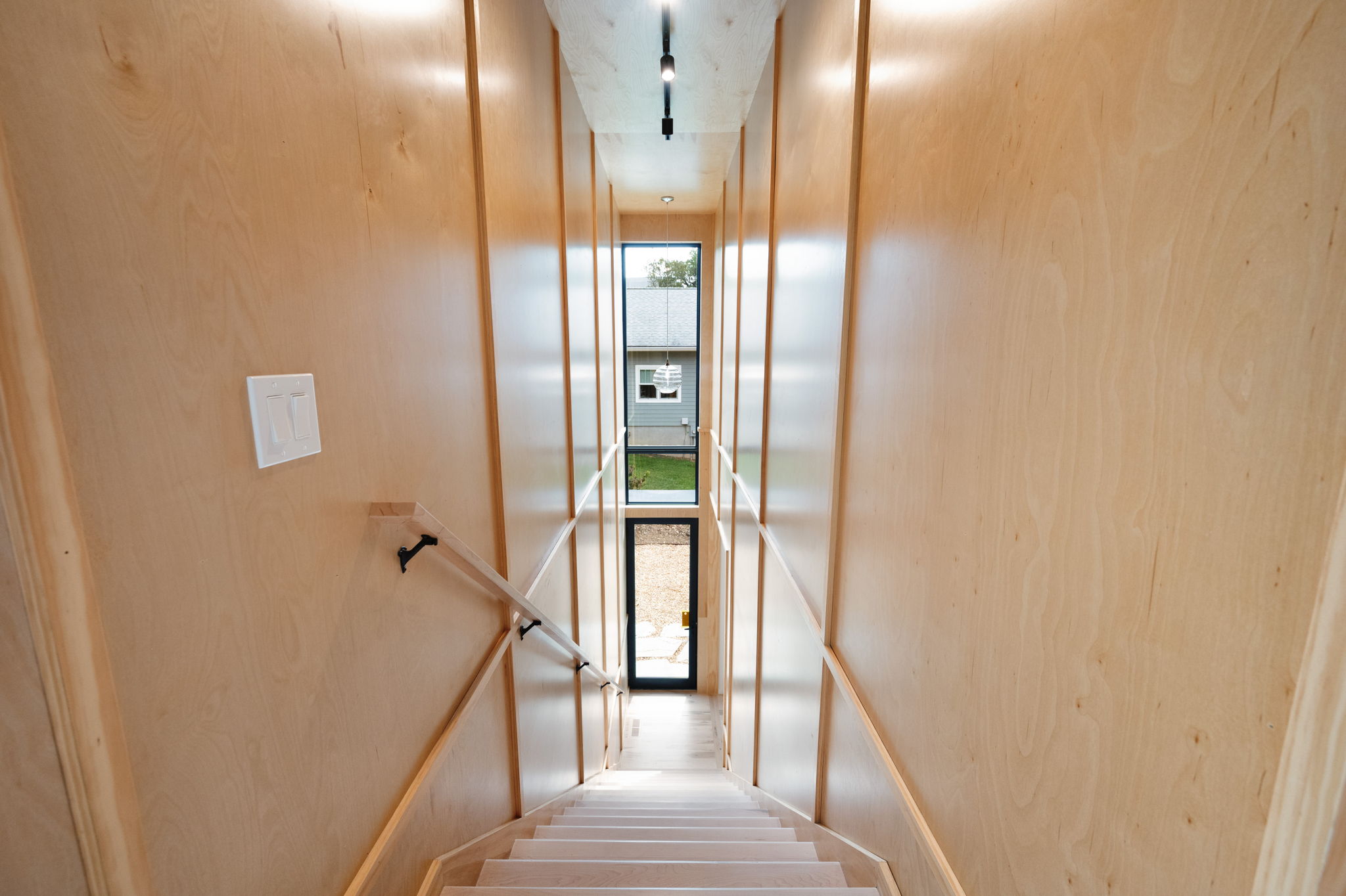 Custom stairwell design by architects in Asheville Assembly AB